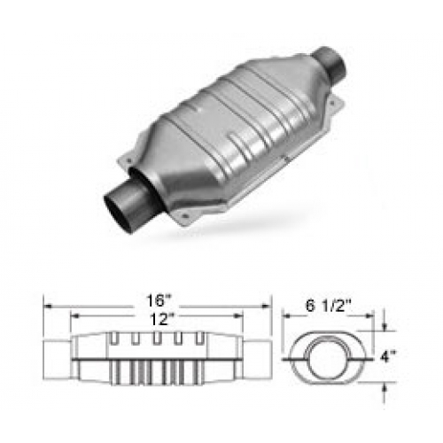 Magnaflow 94004D Catalytic Converter (2" in/out - 12" Body) Diesel ...